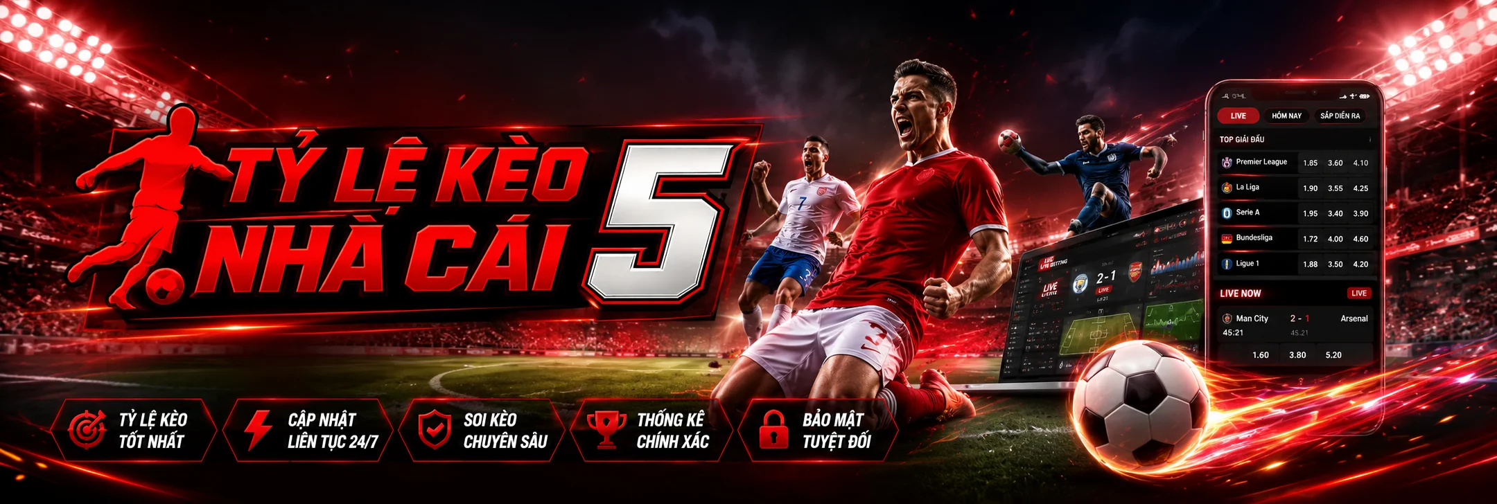 Tỷ Lệ Kèo Nhà Cái 5 - Phân Tích Kèo Bóng Đá 24/7